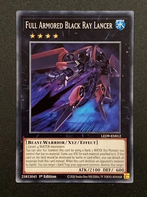Full Armored Black Ray Lancer | LED9-EN012 | Common | 1st Edition | YuGiOh TCG - Image 1 of 3