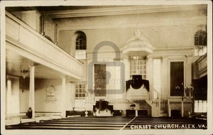 Postal con foto real RPPC Alexandria, VA Christ Church Virginia - Imagen 1 de 5