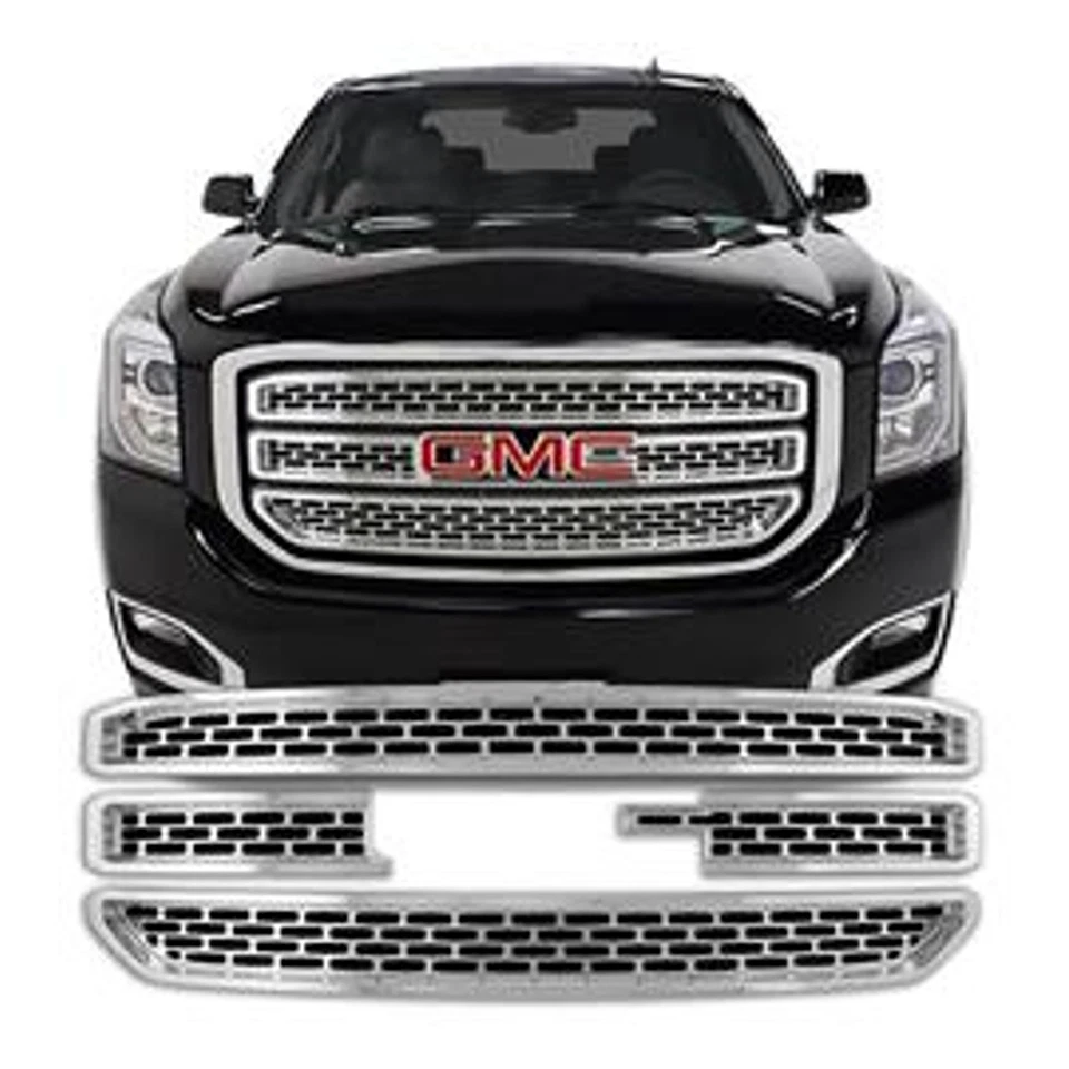 Nueva superposición de parrilla cromada para GMC Yukon SE 2015 2016 y SLT Foto 1 de 1