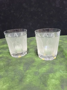 2 Lalique Femmes Antiques Crystal Whiskey/Bourbon Tumblers 10oz Drinking Glasses - Picture 1 of 9