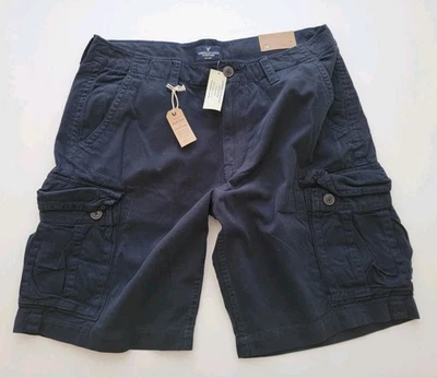 NEW American Eagle CLASSIC Cargo Shorts Sz 36 x 10" Navy Blue Awesome Wash  - Image 1 of 4