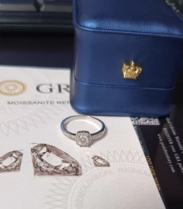 Anello Con Diamanti Moissanite - Foto 1 di 9
