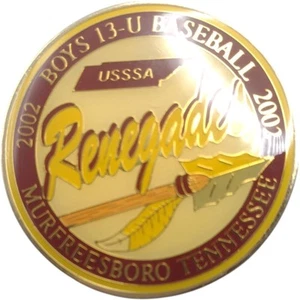 Vintage 2002 Renegades USSSA Baseball Murfreesboro Tennessee 13U Pin Lapel Set - Picture 1 of 7
