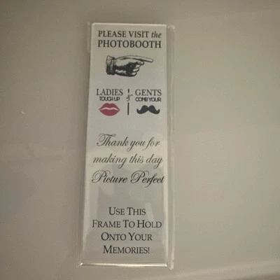 16 Acrylic magnet Photo Booth Frame 2x6 acrylic magnet picture frames w/ insert - Image 1 of 2