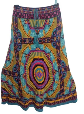 Maxi Falda Campesina Nueva Mezcla Talla L Suroeste Boho Artística Borla Geométrica  Foto 1 de 4