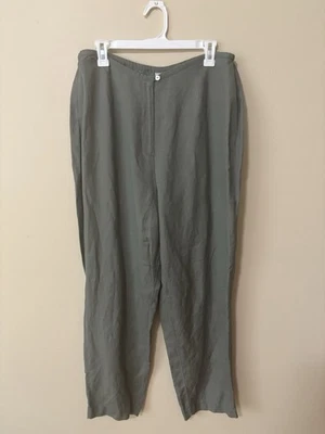 Cherokee Womens Linen Blend Olive Green Soft Pants Size 18W - Image 1 of 4