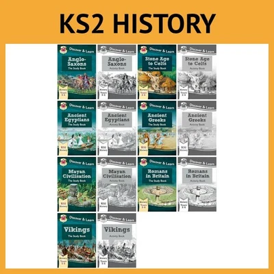 KS2 History Study & Activity Book Set Ages 7-11 CGP 14 Books with Answers NEW - Image 1 of 4