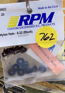 RPM 70822: Nylon Nuts 6-32 Black {8pc} NewInPack USA Shipped - Picture 1 of 2