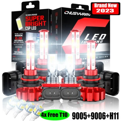 For Volvo VNL VNM630 670 730 780 2004-2015 6pcs LED Headlight Fog Bulbs High-Low - Image 1 of 4