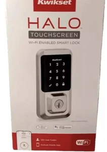Kwikset Halo Touchscreen Wi-Fi Smart Lock Electronic Deadbolt Satin Nickel - Picture 1 of 1