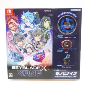 Beyblade X XONE Shinobi Knife 4-60LF Metal Coat Blue & Switch Game Soft Toy 2024 - Picture 1 of 15