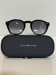 NIB Tommy Hilfiger 1795S 807 Black Round Bold Acetate Sunglasses 50mm - Picture 1 of 5