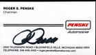 Roger Penske Automotive Racing Owner Signed Business Card Authentic Autograph *1