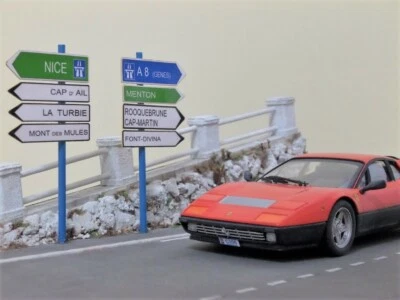 DiORAMA STRADA COSTA AZZURRA STREET INCLUSO FERRARI 512 BBi KiT FUJiMI 1/24 - Immagine 1 di 4