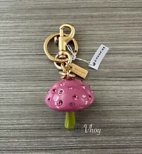 NWT Coach X Observed By Us 3D Mushroom Bag Charm Gold / Multicolor Pink CU310 - Picture 1 of 9