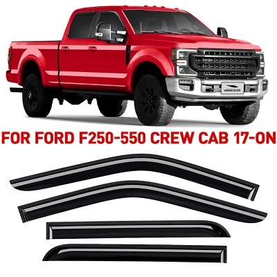 Rain Guards Vent Visors Shade for 2017-2026 Ford F250-550 Super Crew - Image 1 of 4