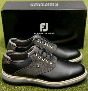 FootJoy 2021 Traditions Golf Shoes 57904 Black 11.5 Wide (2E) New in Box #85728