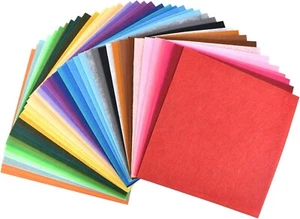 40x Fogli Tessuto Feltro 30cm x 30cm x 1mm Spessore Assortiti Fai da Te Artigianato - Foto 1 di 8