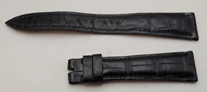 Authentic Patek Philippe Geneve Black Leather watch strap 19/14mm 74+115mm READ! - Picture 1 of 2