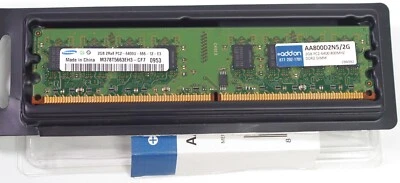 SAMSUNG 1GB 1Rx8 PC2-6400U DDR2-800 240-PIN UDIMM M378T2863RZS-CF7 - Image 1 of 2