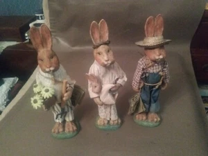 Fitz & Floyd, Hares & Their Heirs, Hand Crafted Rabbit Dolls - Picture 1 of 15