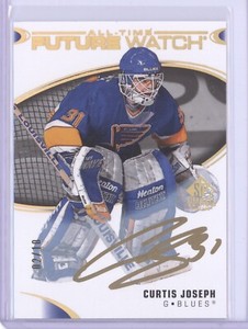CURTIS JOSEPH 2021-22 UD SP AUTHENTIC #364 ALL-TIME FUTURE WATCH AUTO 2/10 GOLD