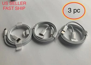 3x USB-C Type-C PD Fast Charging Cable Data Sync for iPhone X 11 12 PRO MAX Mini - Picture 1 of 11