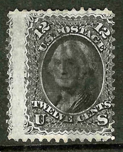 Sc #69 Misperf Straddle Cancelled 12 Cent Washington 1861-62 Civil War US 20E27 - Imagen 1 de 2