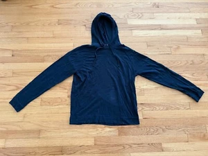 Sudadera con Capucha Pullover Vince Hombre Negra Grande Ligera Muy Buen Estado - Imagen 1 de 8