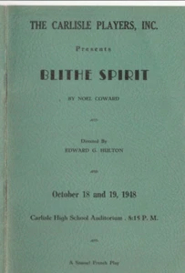 Carlisle PA High School Oktober 1948 Theater Playbill Programm a4 - Bild 1 von 5