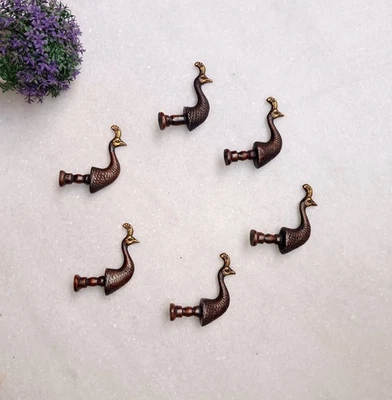 Victorian Peacock Head Cabinet Puller Brass Drawer Knobs Set of 06 Pieces AJ395 - Image 1 of 4