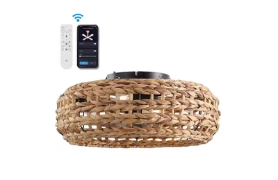 JONATHAN Y Archer 20.25" Indoor Coastal Bohemian 6-Speed App/Remote LED Ceiling - Image 1 of 4