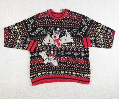 Blizzard Bay Sweater Mens XL Ugly Christmas Vampire Bats Halloween GrannyCore - Image 1 of 4