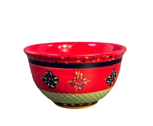 Tabletop Gallery “Rumba” Hand Crafted Painted Fruit/Dessert Bowl Decorative 4.5” - Picture 1 of 11