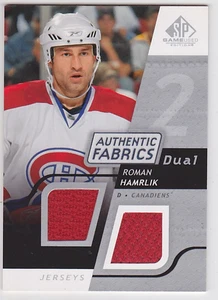 2003-04 SP Game Used Edition Roman Hamrlik Dual Jersey Canadiens fabric - Picture 1 of 2