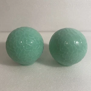 PAR DE LÁMPARAS DE REPUESTO DE GLOBOS DE VIDRIO CEREBRO VERDE DE COLECCIÓN ART DECO FRANKART NUART - Imagen 1 de 11