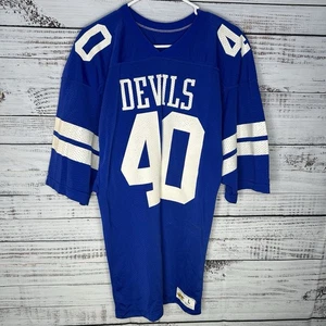 Vintage 70s Russell Athletic Duke University Blue Devils Football Jersey - Small - Picture 1 of 11