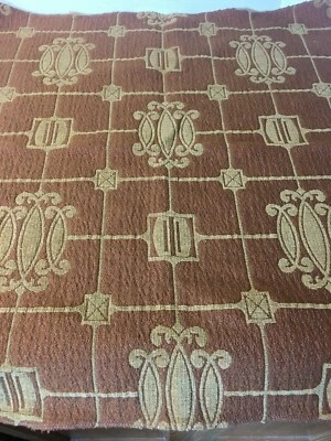 Fabric Upholstery Sample ALAXI SUNBRELLA 26"x26" Rust Gold raised - Image 1 of 4