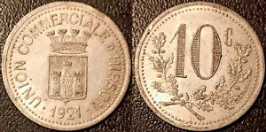 Monnaie de nécessité - Hirson (02) - 10 centimes 1921 ! El Mon.# 10.2 - Foto 1 di 1
