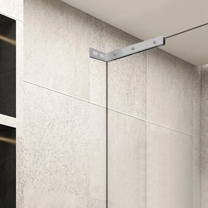 Glass Door L-Shape Stabilizing Bracket, Glass Support Bracket Stabilizer - Picture 1 of 16