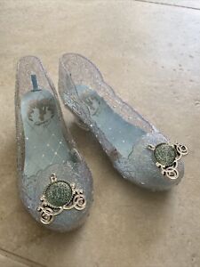 Genuine Disney Cinderella glass slipper light up shoes uk 7/8 dress up RARE