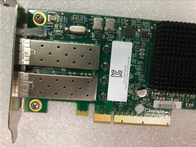 Chelsio dual port 10gb/s sfp LOW PROFILE BRACKET 110-1088-30 CC2-N320E-SR - Image 1 of 4