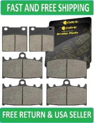 Pastillas de freno delanteras y traseras Caltric para Kawasaki ZX1200 ZZR1200 2002 2003 2004 2005 Foto 1 de 4