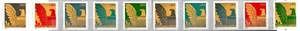 US, #3792-3801 Eagle unfolded strip of 10 (25c), 2003, MNH - Picture 1 of 1