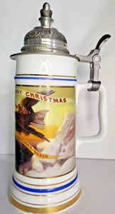 1990 W Germany Anheuser-Busch Weihnachtsdeckel Bierstein Budweiser Berninghaus - Bild 1 von 12