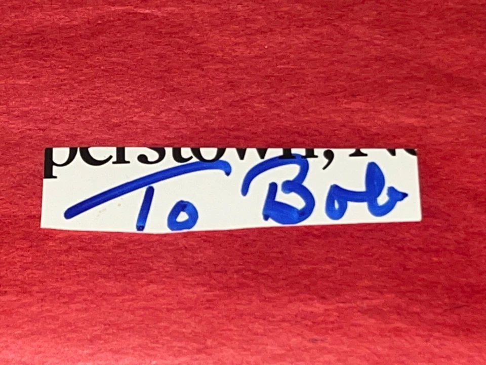 🔥SALE HOF MICKEY MANTLE Auto Signed Autograph Greeting cut 100% AUTH "To Bob"! - Image 1 of 1