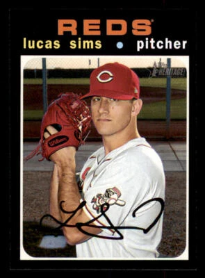 2020 Topps Heritage #712 Lucas Sims SP - Image 1 of 2