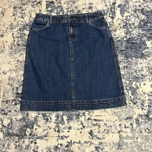 Christopher and Banks Denim Skirt Women’s Size 8 Pockets - Picture 1 of 8