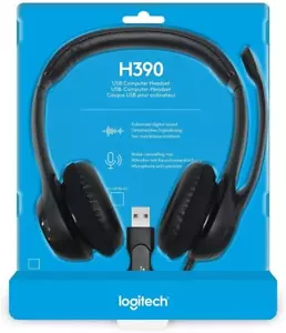 Logitech H390 Wired Headset - Noise Cancelling Microphone USB with controls (A) - Picture 1 of 8