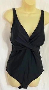 women's Smismivo black one piece swim suit size X Large tummy control adj straps - Picture 1 of 9
